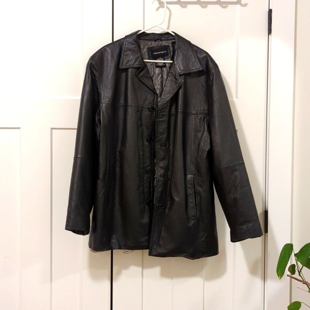 Oversized Leather Jacket